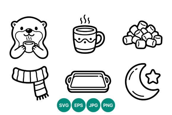 A Graphic Creator's Review of Cute Winter Otter Illustrations