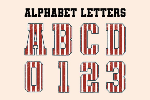 A Graphic Designer's Review of Checkered Patriotic Red Alphabet Letters