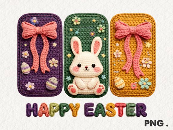 A Handcrafted Bunny Bow for Seasonal Graphics & Illustrations