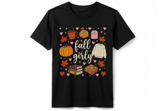 A Review of Fall Girly Autumn Icons Graphics for T-Shirt Designs