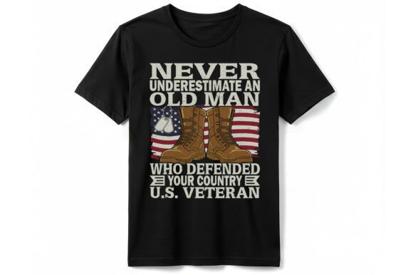 A Veteran Defender T-Shirt Design for Editorial Graphics