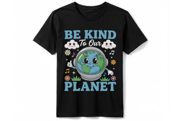 Be Kind to Our Planet Earth T-shirt: A Creative Graphics Asset