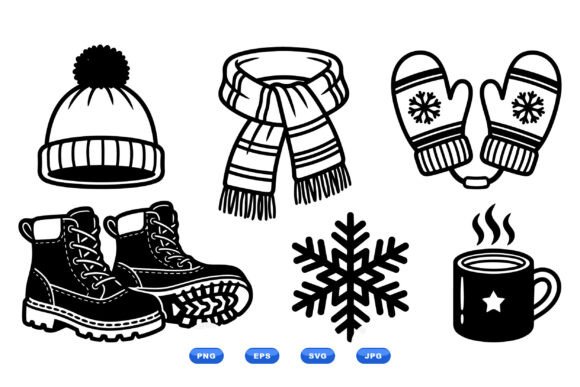 Cozy Winter Clipart Collection: Ideal Graphics for Seasonal Designs