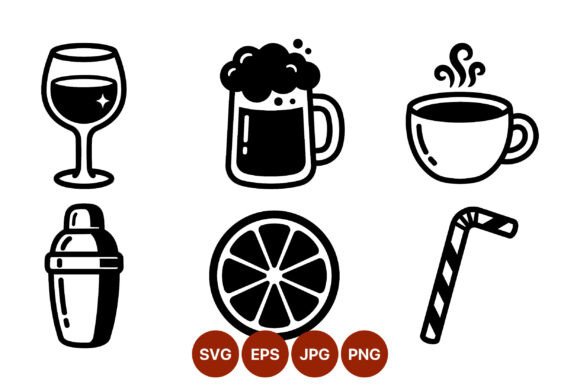 Modern Black & White Beverage Graphics for Local Brands