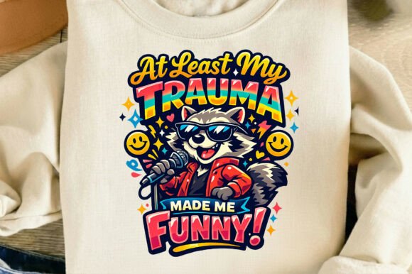 Raccoon Trauma Mental Health Humor Joke Graphics