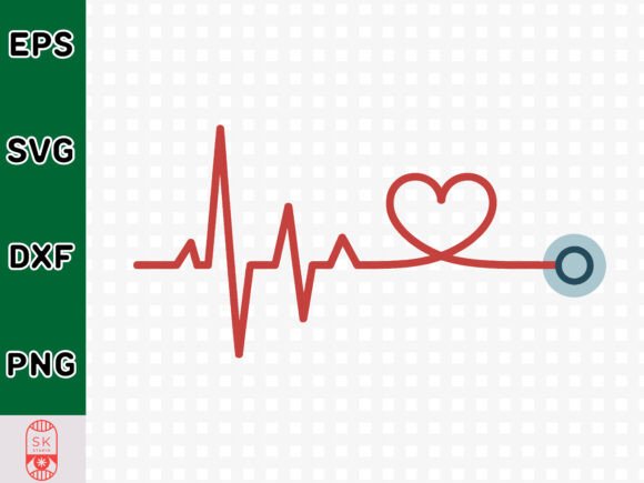 Red Heartbeat Pulse Line: A Perfect Graphic for T-Shirt Designs