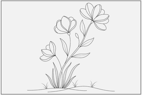 Why This Crocus Flower Line Art Could Be Your Next Favorite Embroidery Design